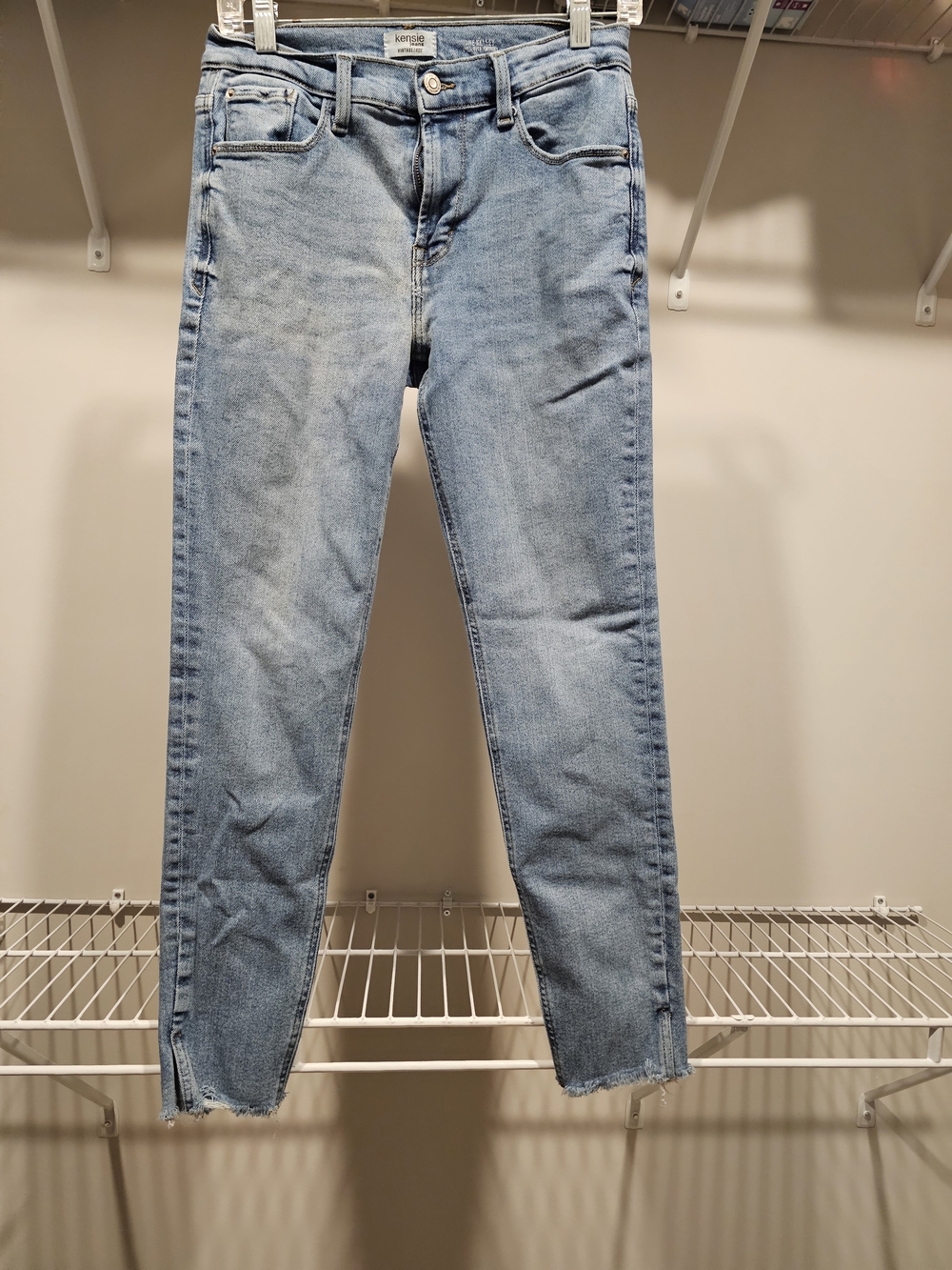 Kensie Light Blue Cropped High-Rise Skinny Jeans